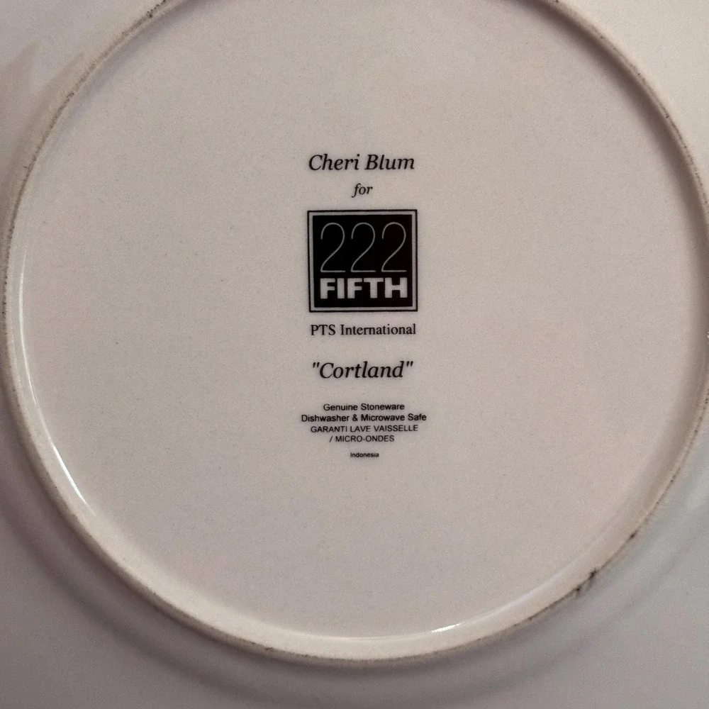 Cheri Blum 222 Fifth‎ Cortland Dinner Plate 10.5
